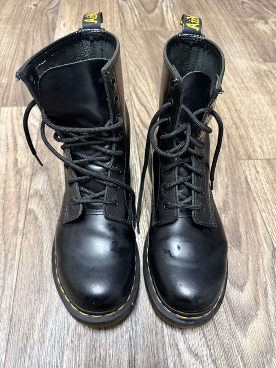 Dr. Martens Shoes - Dr. Martens Black Leather Combat Boots